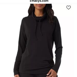 Women’s soft & cozy cowlneck top heather blue color XXL